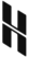 freelance digital marketer in Alappuzha | Minimalist black geometric logo of the letter H sliced diagonally through the center